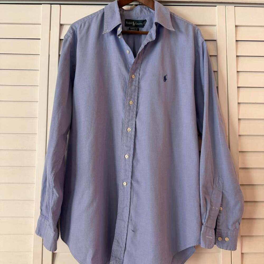 Ralph Lauren Men's Blue and Purple Shirt